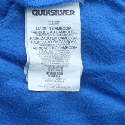 Quiksilver Men's Blue XL Pullover Hoodie with Logo Graphic