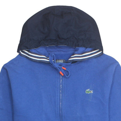 Lacoste Sport Men's Blue 2XL Full Zip Hoodie Lightweight Cotton Blend