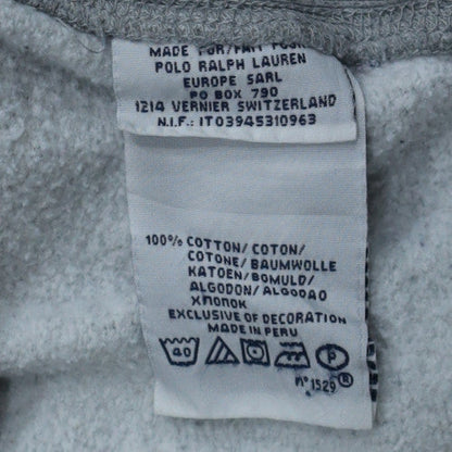 Ralph Lauren Men's Grey Full Zip Hoodie Size M Cotton Logo