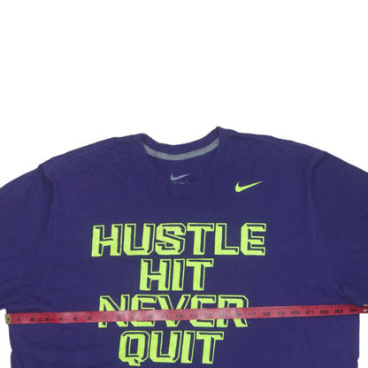 Nike Men's Purple Graphic T-Shirt XXL Regular Fit Cotton Crew Neck