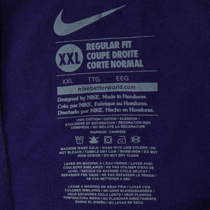Nike Men's Purple Graphic T-Shirt XXL Regular Fit Cotton Crew Neck