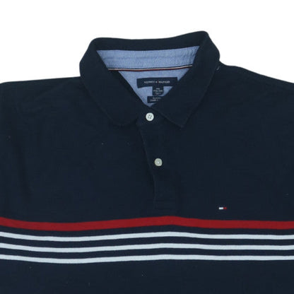 Tommy Hilfiger Men’s Blue Striped Classic Fit 2XL Polo Shirt