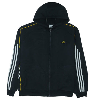 Adidas Men's Black 2XL Track Jacket Hooded Full Zip Sportswear