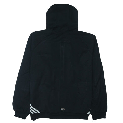 Adidas Men's Black 2XL Track Jacket Hooded Full Zip Sportswear