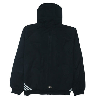 Adidas Men's Black 2XL Track Jacket Hooded Full Zip Sportswear