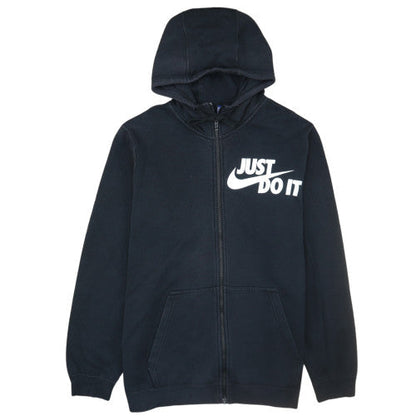 Nike Men's Black Large Full Zip Hoodie 'Just Do It' Sportswear