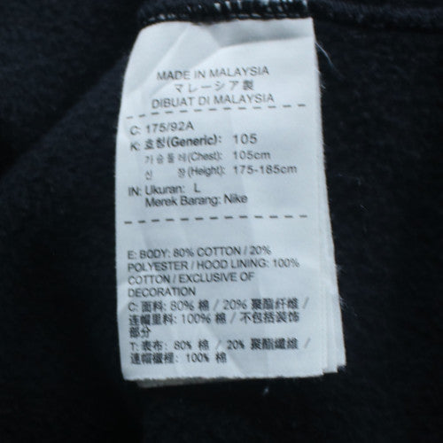 Nike Men's Black Large Full Zip Hoodie 'Just Do It' Sportswear