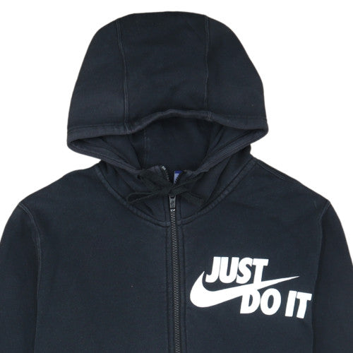 Nike Men's Black Large Full Zip Hoodie 'Just Do It' Sportswear