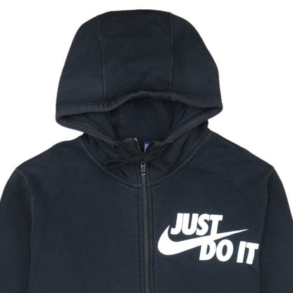 Nike Men's Black Large Full Zip Hoodie 'Just Do It' Sportswear