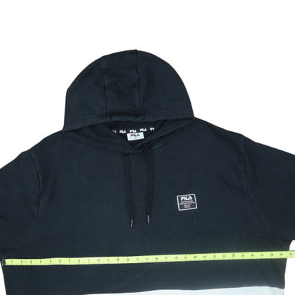 FILA Men's Black Grey 7XL Pullover Hoodie Big & Tall Logo Sweatshirt