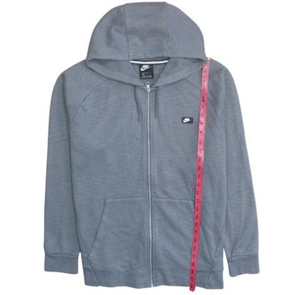 Nike Men's Grey Full Zip Hoodie XL Regular Fit Cotton Blend