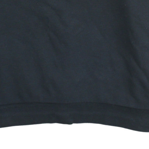 Adidas Mens Black XL Crew Neck Pullover Sweatshirt with Stripes