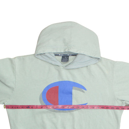 Champion Boys Light Green Pullover Hoodie XL Cotton Blend Logo Print