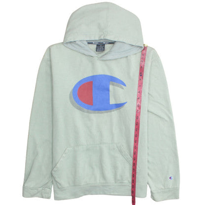 Champion Boys Light Green Pullover Hoodie XL Cotton Blend Logo Print