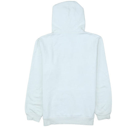 Adidas Women White Hooded Pullover Sweatshirt Size S Logo Print