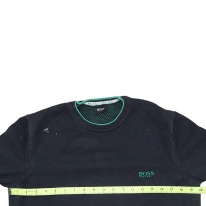 Hugo Boss Mens Navy Crew Neck Sweatshirt M Classic Fit Cotton