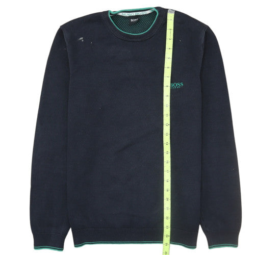 Hugo Boss Mens Navy Crew Neck Sweatshirt M Classic Fit Cotton