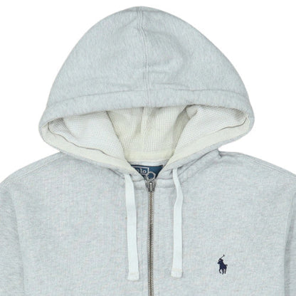 Ralph Lauren Men's Grey Full Zip Hoodie M Fleece Cotton