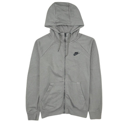 Nike Men's Grey Full Zip Hoodie Medium Regular Fit Fleece