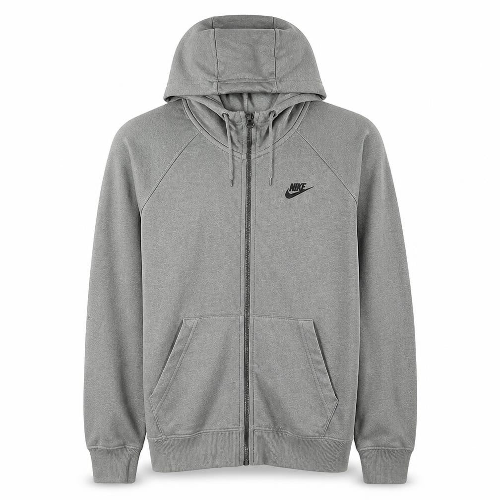 Nike Men's Grey Full Zip Hoodie Medium Regular Fit Fleece