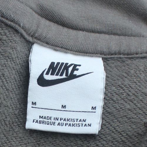 Nike Men's Grey Full Zip Hoodie Medium Regular Fit Fleece