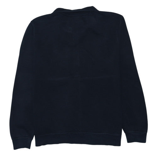Nike Men Black 1/2 Zip Fleece Sweatshirt L Regular Sportswear