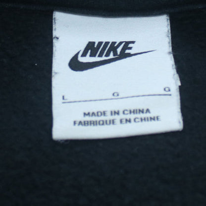Nike Men Black 1/2 Zip Fleece Sweatshirt L Regular Sportswear
