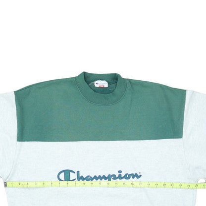 Champion Men's Blue Green Grey XL Retro Pullover Sweatshirt