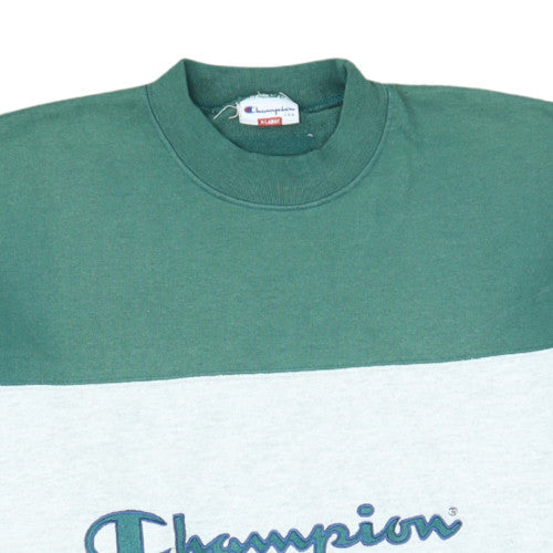 Champion Men's Blue Green Grey XL Retro Pullover Sweatshirt
