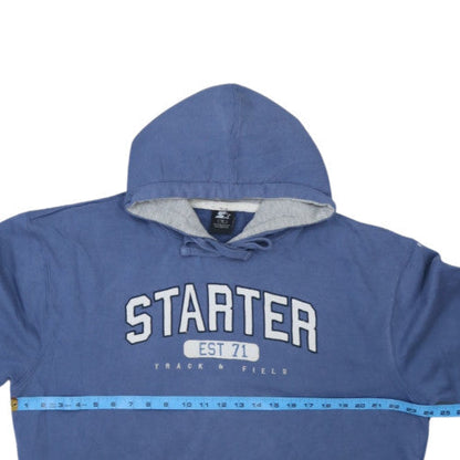 Starter Men's Blue Pullover Hoodie M Regular Fit Sports Style