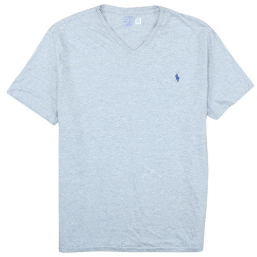 Polo Ralph Lauren Men's Grey V-Neck Cotton T-Shirt XL