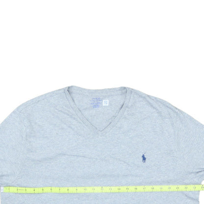 Polo Ralph Lauren Men's Grey V-Neck Cotton T-Shirt XL
