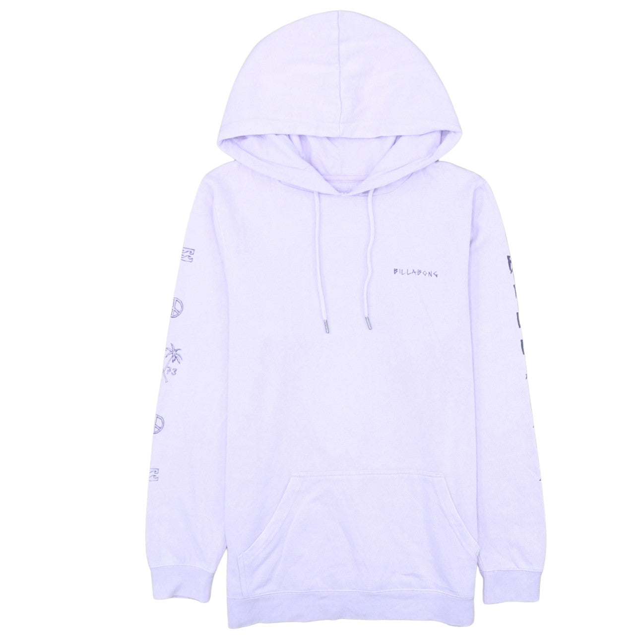 Billabong Women's Purple Hoodie Size 12 Pullover Graphic Print