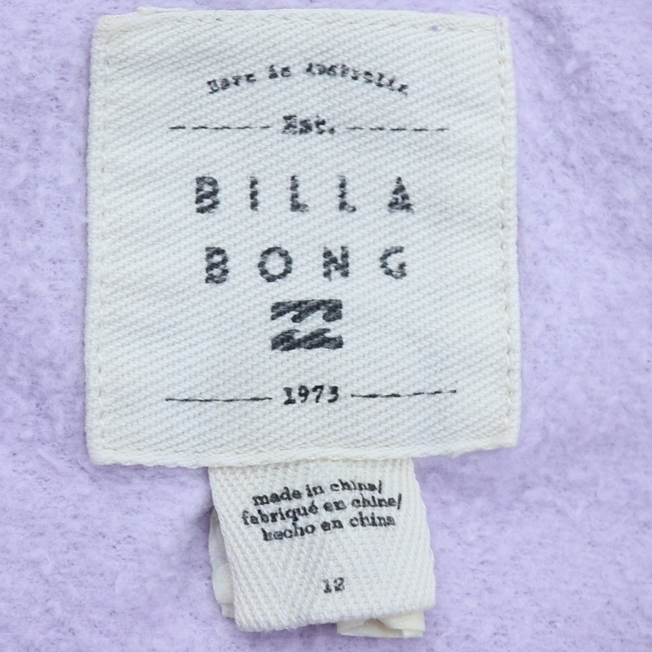 Billabong Women's Purple Hoodie Size 12 Pullover Graphic Print