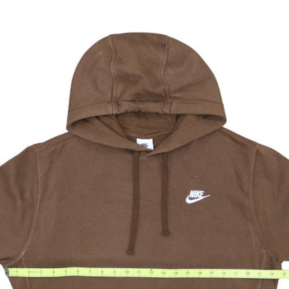 Nike Men's Brown Pullover Hoodie M Fleece Logo Sweatshirt