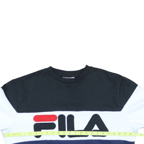 Fila Men's Blue Crew Neck Logo Pullover Sweatshirt Size L