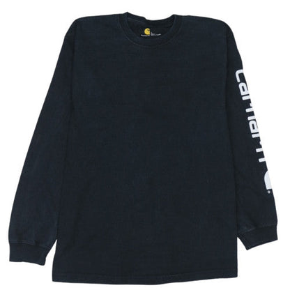 Carhartt Men's Black Long Sleeve Logo Pullover Sweatshirt L
