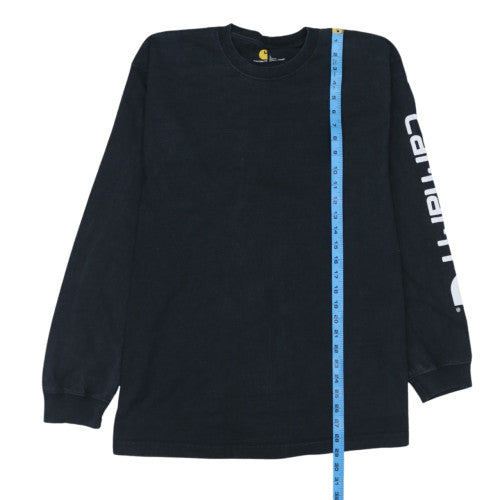Carhartt Men's Black Long Sleeve Logo Pullover Sweatshirt L