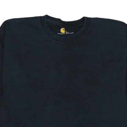 Carhartt Men's Black Long Sleeve Logo Pullover Sweatshirt L