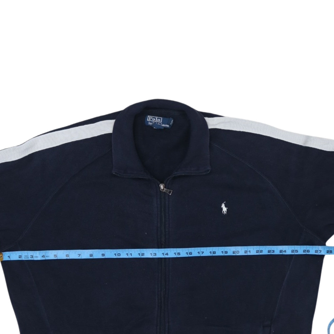 Ralph Lauren Men’s Blue Full Zip Cotton Jumper 2XL High Neck