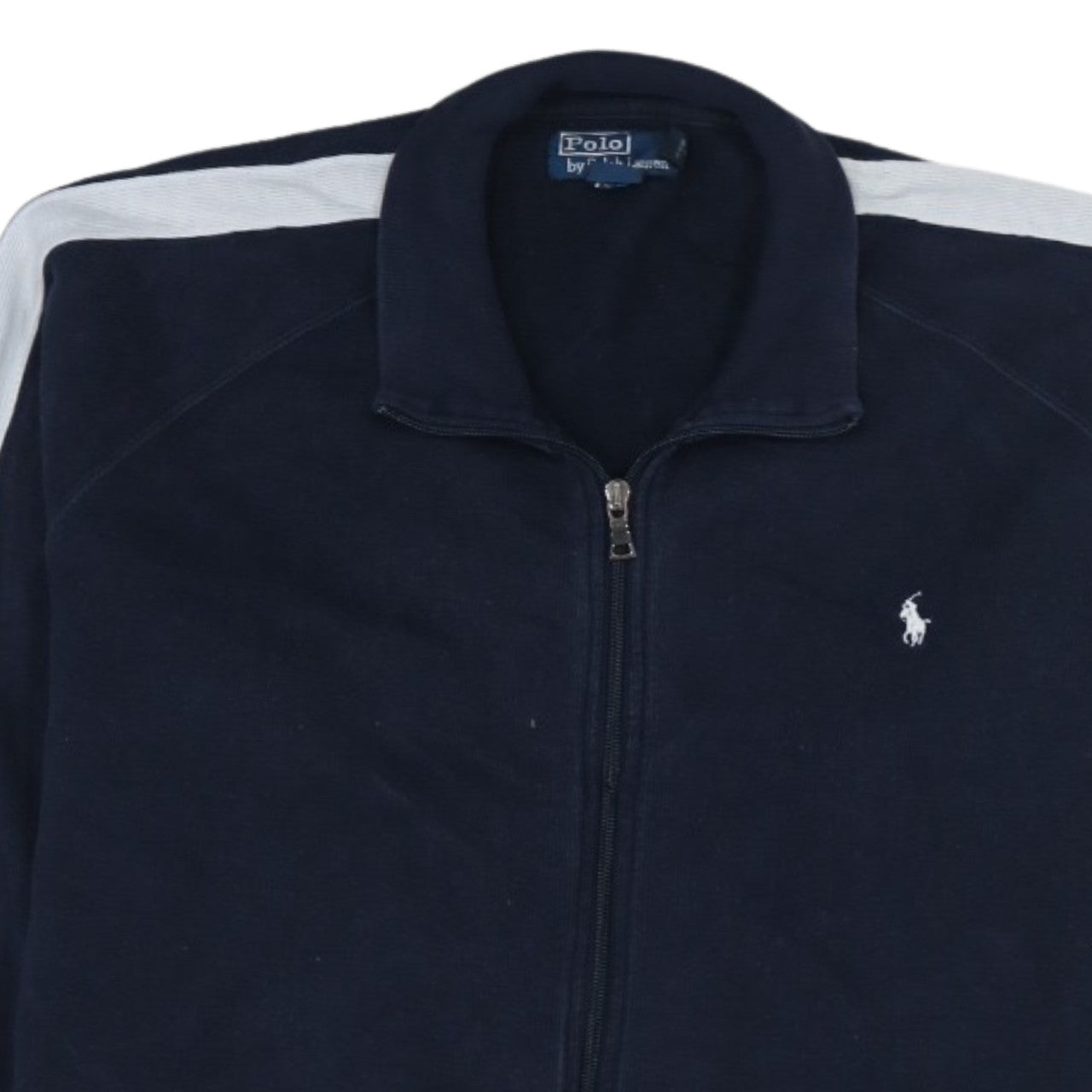Ralph Lauren Men’s Blue Full Zip Cotton Jumper 2XL High Neck