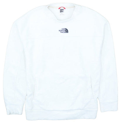The North Face Womens White Fleece Pullover Sweatshirt M Regular Fit