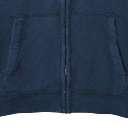 Hollister Men Blue Full Zip Hoodie XL Fleece Logo Cotton Blend