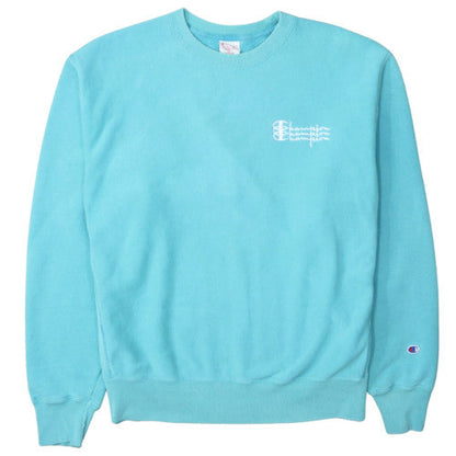 Champion Men's Blue Crew Neck Reverse Weave Sweatshirt Size L