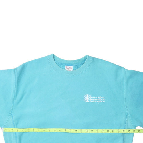 Champion Men's Blue Crew Neck Reverse Weave Sweatshirt Size L