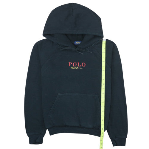 Polo Ralph Lauren Womens Black L Pullover Hoodie Cotton Blend
