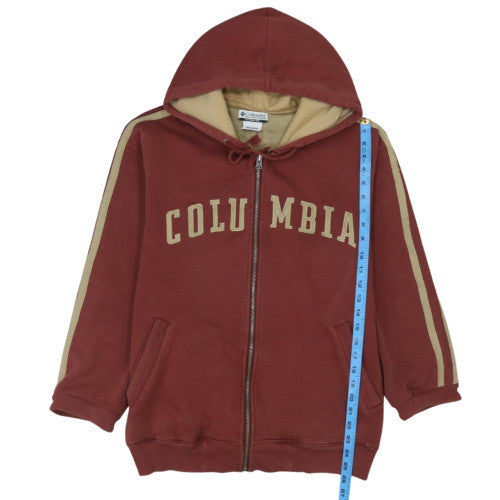 Columbia Men's Brown Full Zip Hoodie M Lined Fleece Sportswear