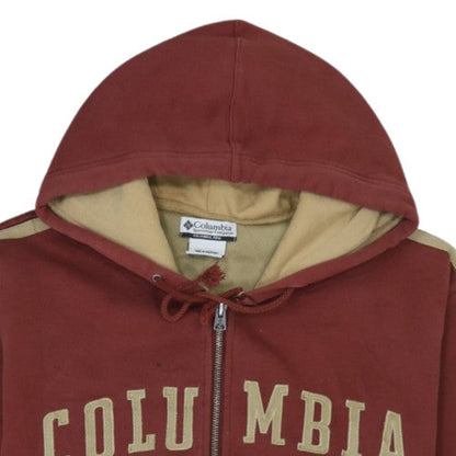 Columbia Men's Brown Full Zip Hoodie M Lined Fleece Sportswear