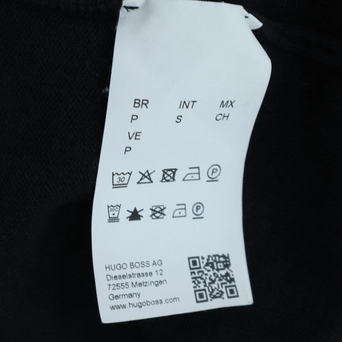 Hugo Boss Men’s Black 1/2 Zip Cotton Knit Jumper Size S