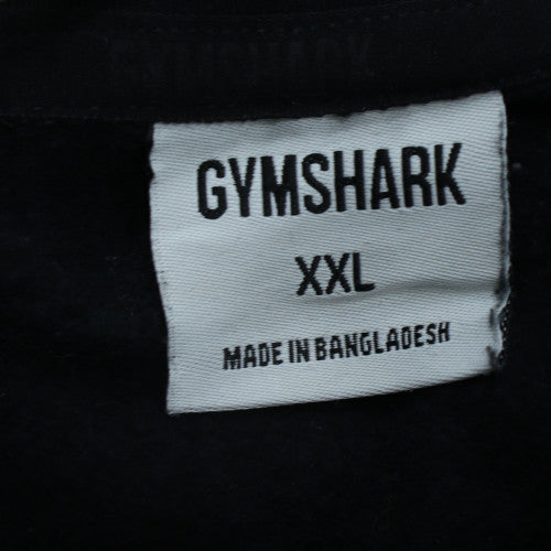 Gymshark Mens Black 2XL Pullover Hoodie Regular Fit Fleece